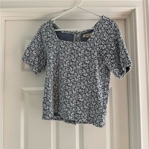 Madewell Floral Blue Women's Top